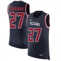 Wholesale Cheap Nike Texans #27 D'Onta Foreman Navy Blue Team Color Men's Stitched NFL Limited Rush Tank Top Jersey