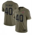 Wholesale Cheap Men's Arizona Cardinals #40 Pat Tillman 2022 Olive Salute To Service Limited Stitched Jersey