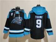 Cheap Men's Carolina Panthers #9 Bryce Young Black Ageless Must-Have Lace-Up Pullover Hoodie