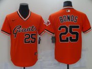 Wholesale Cheap Men San Francisco Giants 25 Bonds Orange Game Nike 2021 MLB Jersey