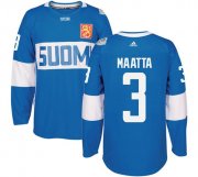 Wholesale Cheap Team Finland #3 Olli Maatta Blue 2016 World Cup Stitched NHL Jersey