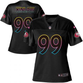 Wholesale Cheap Nike 49ers #99 Javon Kinlaw Black Women\'s NFL Fashion Game Jersey