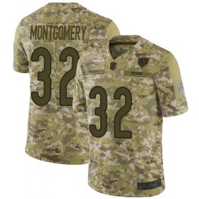 Wholesale Cheap Nike Bears #32 David Montgomery Camo Men\'s Stitched NFL Limited 2018 Salute To Service Jersey