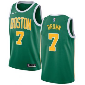 Wholesale Cheap Nike Celtics #7 Jaylen Brown Green NBA Swingman Earned Edition Jersey