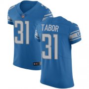 Wholesale Cheap Nike Lions #31 Teez Tabor Blue Team Color Men's Stitched NFL Vapor Untouchable Elite Jersey