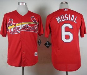Wholesale Cheap Cardinals #6 Stan Musial Red Cool Base Stitched MLB Jersey