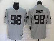 Wholesale Cheap Men's Las Vegas Raiders #98 Maxx Crosby Grey 2020 Inverted Legend Stitched NFL Nike Limited Jersey