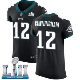 Wholesale Cheap Nike Eagles #12 Randall Cunningham Black Alternate Super Bowl LII Men\'s Stitched NFL Vapor Untouchable Elite Jersey