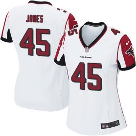 Wholesale Cheap Nike Falcons #45 Deion Jones White Women\'s Stitched NFL Elite Jersey