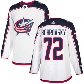 Wholesale Cheap Adidas Blue Jackets #72 Sergei Bobrovsky White Road Authentic Stitched Youth NHL Jersey