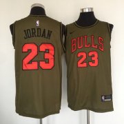 Wholesale Cheap Chicago Bulls #23 Michael Jordan Olive Nike Swingman Jersey
