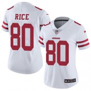 Wholesale Cheap Nike 49ers #80 Jerry Rice White Women's Stitched NFL Vapor Untouchable Limited Jersey