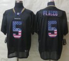 Wholesale Cheap Nike Ravens #5 Joe Flacco Black Men's Stitched NFL Elite USA Flag Fashion Jersey