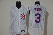 Wholesale Cheap Men's Chicago Cubs #3 David Ross White 2020 Cool and Refreshing Sleeveless Fan Stitched Flex Nike Jersey