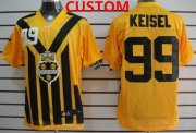 Wholesale Cheap Custom Nike Pittsburgh Steelers 1933 yellow throwback jersey