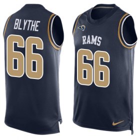 Wholesale Cheap Nike Rams #66 Austin Blythe Navy Blue Team Color Men\'s Stitched NFL Limited Tank Top Jersey