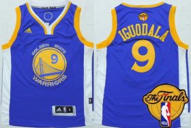 Wholesale Cheap Men\'s Golden State Warriors #9 Andre Iguodala Blue 2017 The NBA Finals Patch Jersey