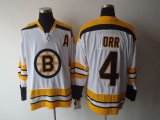 Wholesale Cheap Bruins #4 Bobby Orr CCM Throwback White Stitched NHL Jersey