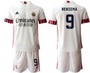 Wholesale Cheap Men 2020-2021 club Real Madrid home 9 white Soccer Jerseys1