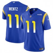 Cheap Men's Los Angeles Rams #11 Carson Wentz Blue 2023 F.U.S.E. Vapor Untouchable Limited Football Stitched Jersey