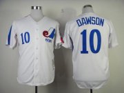 Wholesale Cheap Mitchell And Ness 1982 Expos #10 Andre Dawson White Throwback Stitched MLB Jersey