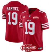 Cheap Men's San Francisco 49ers #19 Deebo Samuel Red 2023 F.U.S.E. With 1-star C Ptach And NFC West Champions Patch Football Stitched Jersey