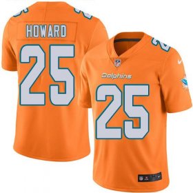 Wholesale Cheap Nike Dolphins #25 Xavien Howard Orange Men\'s Stitched NFL Limited Rush Jersey