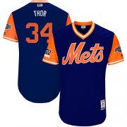 Wholesale Cheap Mets #34 Noah Syndergaard Royal "Thor" Players Weekend Authentic Stitched MLB Jersey