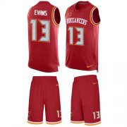 Wholesale Cheap Nike Buccaneers #13 Mike Evans Red Team Color Men's Stitched NFL Limited Tank Top Suit Jersey