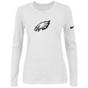 Wholesale Cheap Women's Nike Philadelphia Eagles Of The City Long Sleeve Tri-Blend NFL T-Shirt White