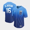 Wholesale Cheap Nike Royals #16 Bo Jackson Royal Fade Authentic Stitched MLB Jersey
