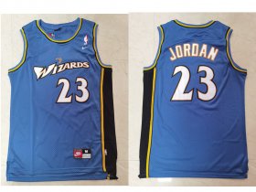 Wholesale Cheap Men\'s Washington Wizards #23 Michael Jordan Blue Swingman Stitched Basketball Jersey