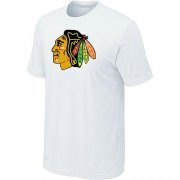 Wholesale Cheap Chicago Blackhawks Big & Tall Logo White NHL T-Shirt
