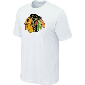 Wholesale Cheap Chicago Blackhawks Big & Tall Logo White NHL T-Shirt