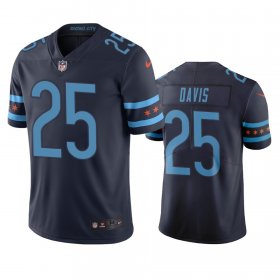 Wholesale Cheap Chicago Bears #25 Mike Davis Navy Vapor Limited City Edition NFL Jersey