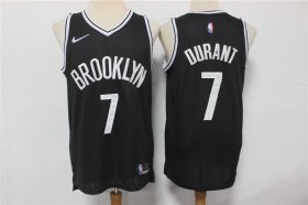 Wholesale Cheap Men\'s Brooklyn Nets #7 Kevin Durant Black 75th Anniversary Diamond 2021 Stitched Jersey