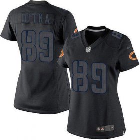 Wholesale Cheap Nike Bears #89 Mike Ditka Black Impact Women\'s Stitched NFL Limited Jersey