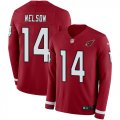Wholesale Cheap Nike Cardinals #14 J.J. Nelson Red Team Color Men's Stitched NFL Limited Therma Long Sleeve Jersey
