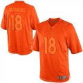 Wholesale Cheap Nike Broncos #18 Peyton Manning Orange Men's Stitched NFL Drenched Limited Jersey