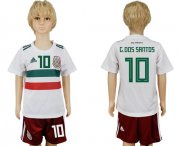 Wholesale Cheap Mexico #10 G.Dos Santos Away Kid Soccer Country Jersey