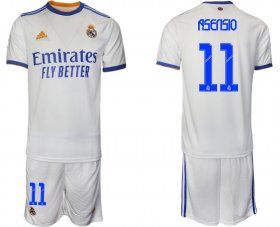 Wholesale Cheap Men 2021-2022 Club Real Madrid home white 11 Soccer Jerseys