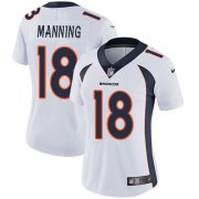 Wholesale Cheap Nike Broncos #18 Peyton Manning White Women's Stitched NFL Vapor Untouchable Limited Jersey