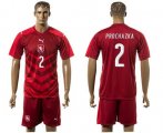 Wholesale Cheap Czech #2 Prochazka Red Home Soccer Country Jersey