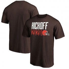 Wholesale Cheap Cleveland Browns Fanatics Branded Kickoff 2020 T-Shirt Brown