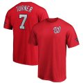 Wholesale Cheap Washington Nationals #7 Trea Turner Majestic 2019 World Series Champions Name & Number T-Shirt Red