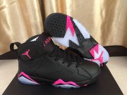 Wholesale Cheap Womens Jordan VII Retro Shoes Black Pink