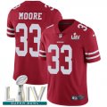 Wholesale Cheap Nike 49ers #33 Tarvarius Moore Red Super Bowl LIV 2020 Team Color Men's Stitched NFL Vapor Untouchable Limited Jersey