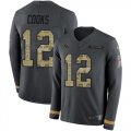 Wholesale Cheap Nike Rams #12 Brandin Cooks Anthracite Salute to Service Youth Stitched NFL Limited Therma Long Sleeve Jersey