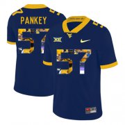 Wholesale Cheap West Virginia Mountaineers 57 Adam Pankey Navy Fashion College Football Jersey