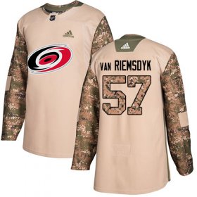 Wholesale Cheap Adidas Hurricanes #57 Trevor Van Riemsdyk Camo Authentic 2017 Veterans Day Stitched Youth NHL Jersey